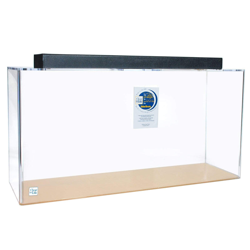 Clear for Life Rectangle 125 Gallon Acrylic Aquarium  - Fresh or Saltwater 60"L x 18"W x 24"H / Clear