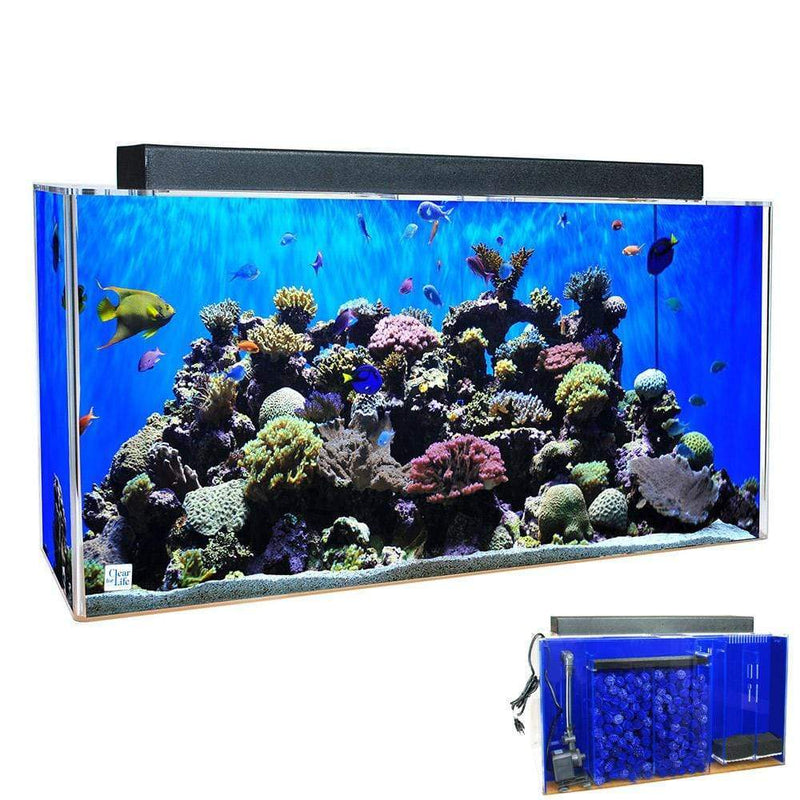 Clear For Life Rectangle UniQuarium 3-in-1 Acrylic Aquarium - 20-90 Gallons