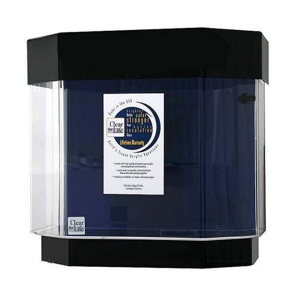 Desktop 12 Gallon UniQuarium - Flat Back Hexagon 3-in-1 Fresh or Saltwater Acrylic Aquarium