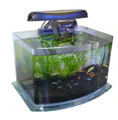 JBJ 3 Gallon PicoTope - Fresh or Saltwater Curved Glass Aquarium (MX-30)